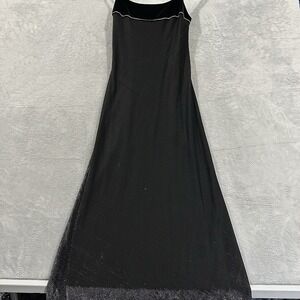 Betsey Adam Jaselene Dress Women's 10 Black Sleeveless Night Gala Shimmer Shine